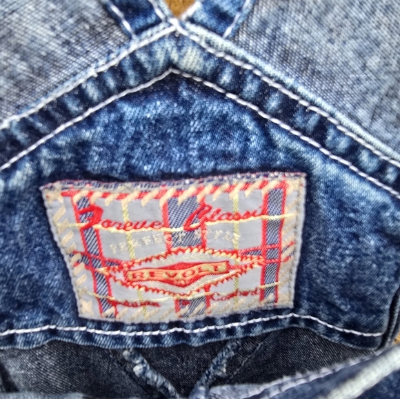 Denim Straight Leg Overalls - Picture 3 of 5